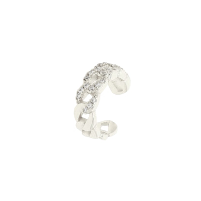 Glieder Zirkonia Ear Cuff - 925 Silber