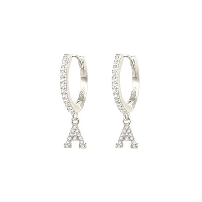Dainty crystal hoop earrings • Zirconia crystals