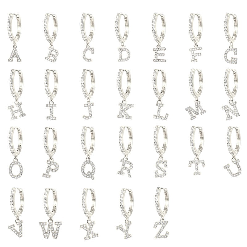 Dainty crystal hoop earrings • Zirconia crystals