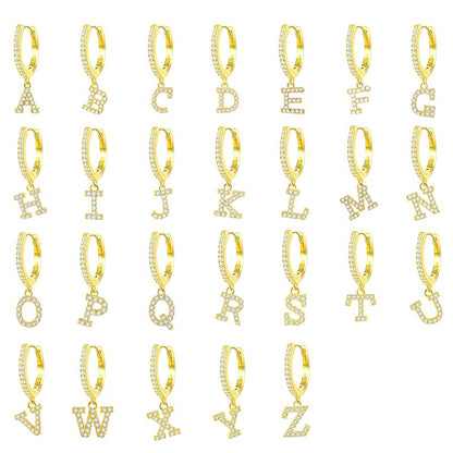 Dainty crystal hoop earrings • Zirconia crystals