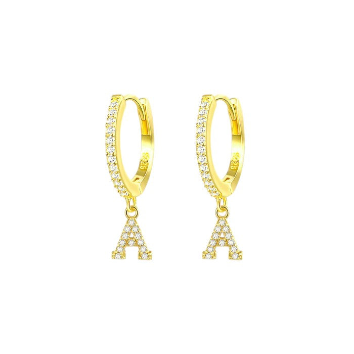 Dainty crystal hoop earrings • Zirconia crystals