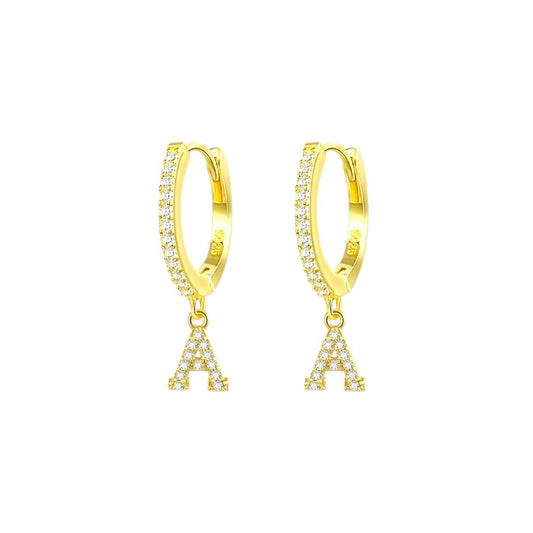 Dainty crystal hoop earrings • Zirconia crystals