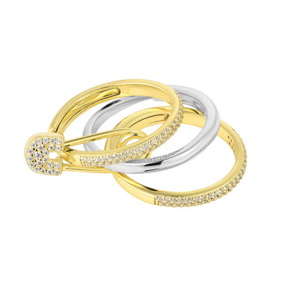 Klammer Ring - 925 Silber