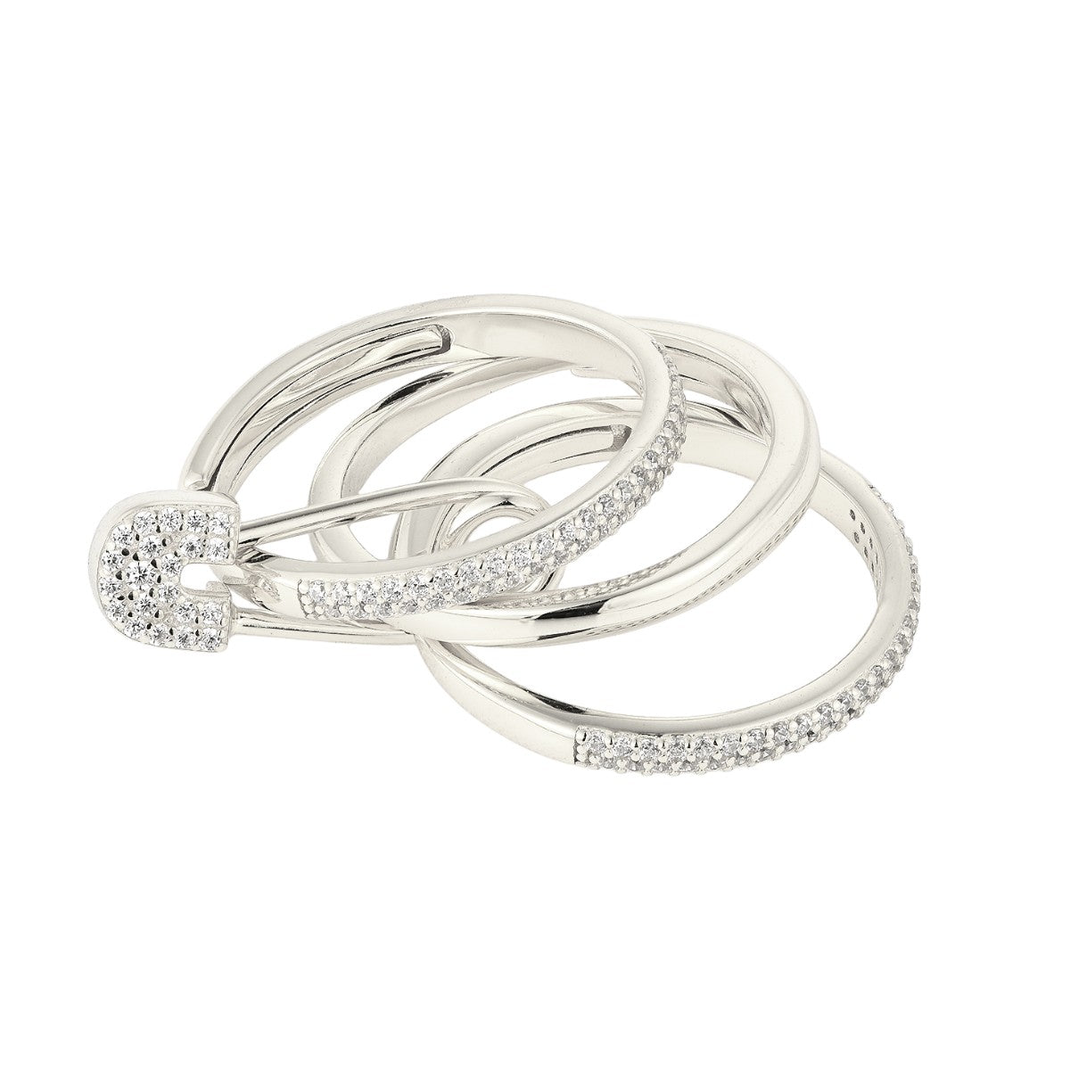 Klammer Ring - 925 Silber