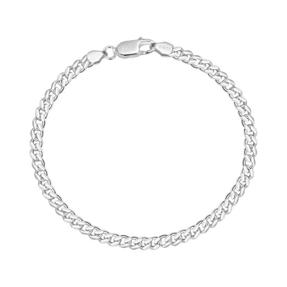 Curb chain bracelet 3.5 mm - 925 silver
