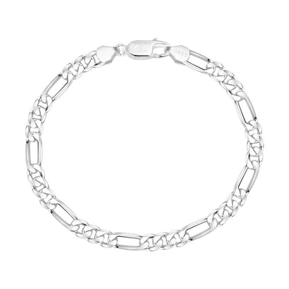 Figaro Armband 5 mm - 925 Silber