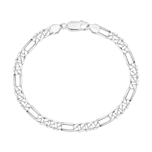 Figaro Armband 5 mm - 925 Silber