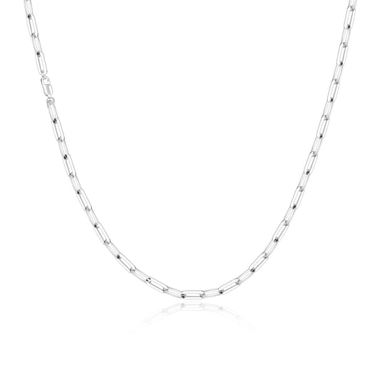 Paper Clip Halskette 4,5 mm - 925 Silber
