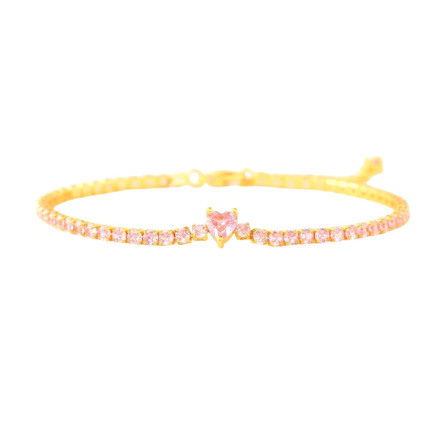 Herz Zirkonia Armband - 925 Silber