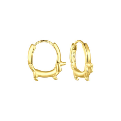 Dackel Creolen - 925 Silber