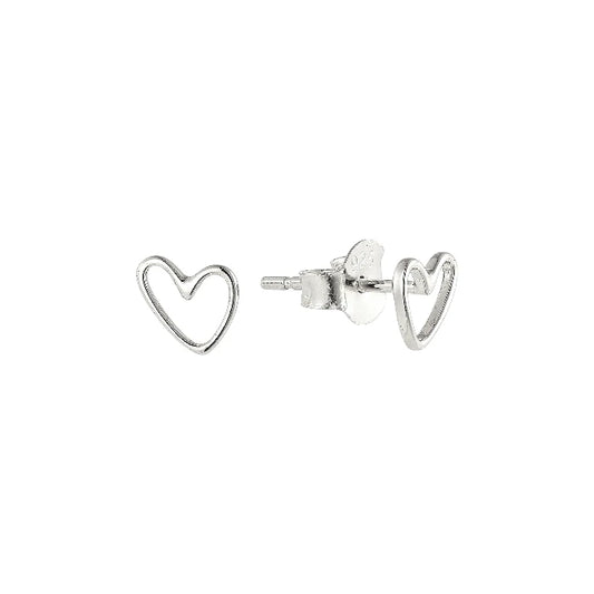 Herz Ohrstecker - 925 Silber