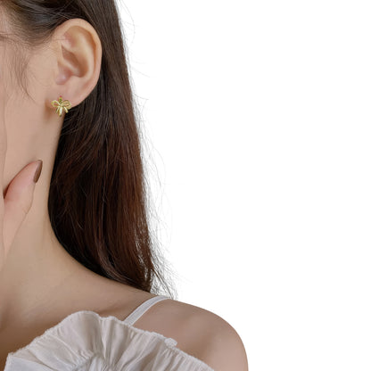 Dainty crystal hoop earrings • Zirconia crystals