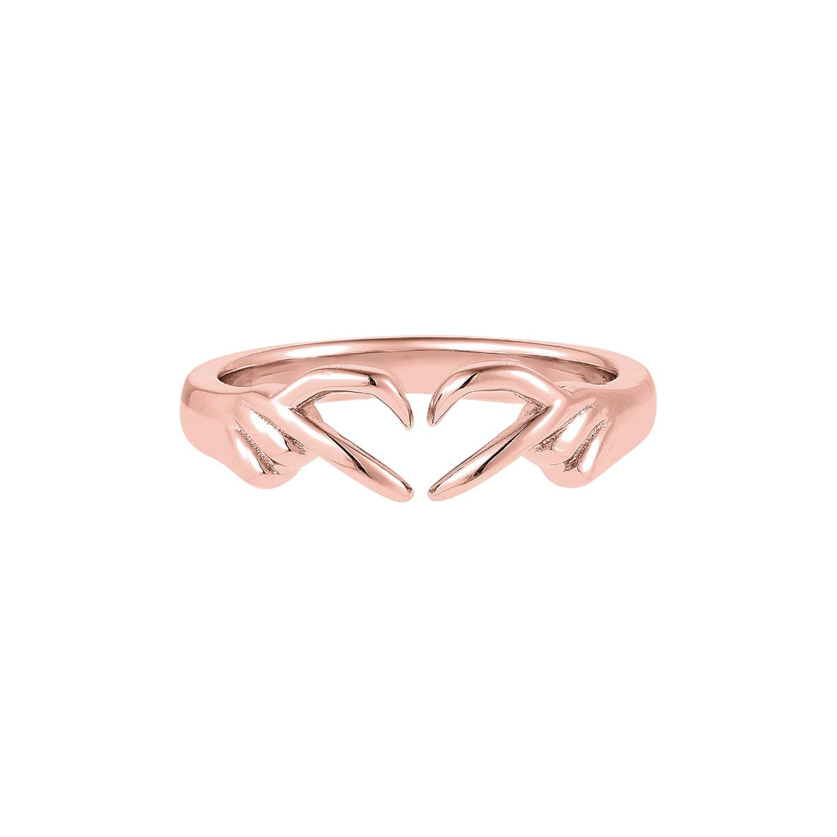 Heart Hands Ring - 925 Silver