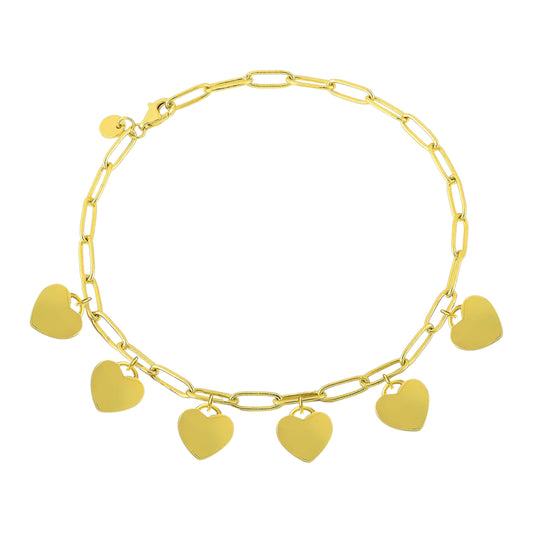 Armband mit personalisierten Herzanhängern - 925 Silber