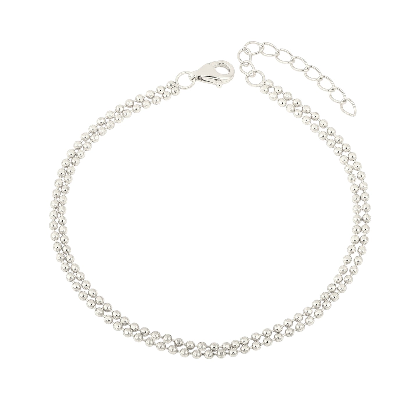 Doppeltes Kugel Armband - 925 Silber