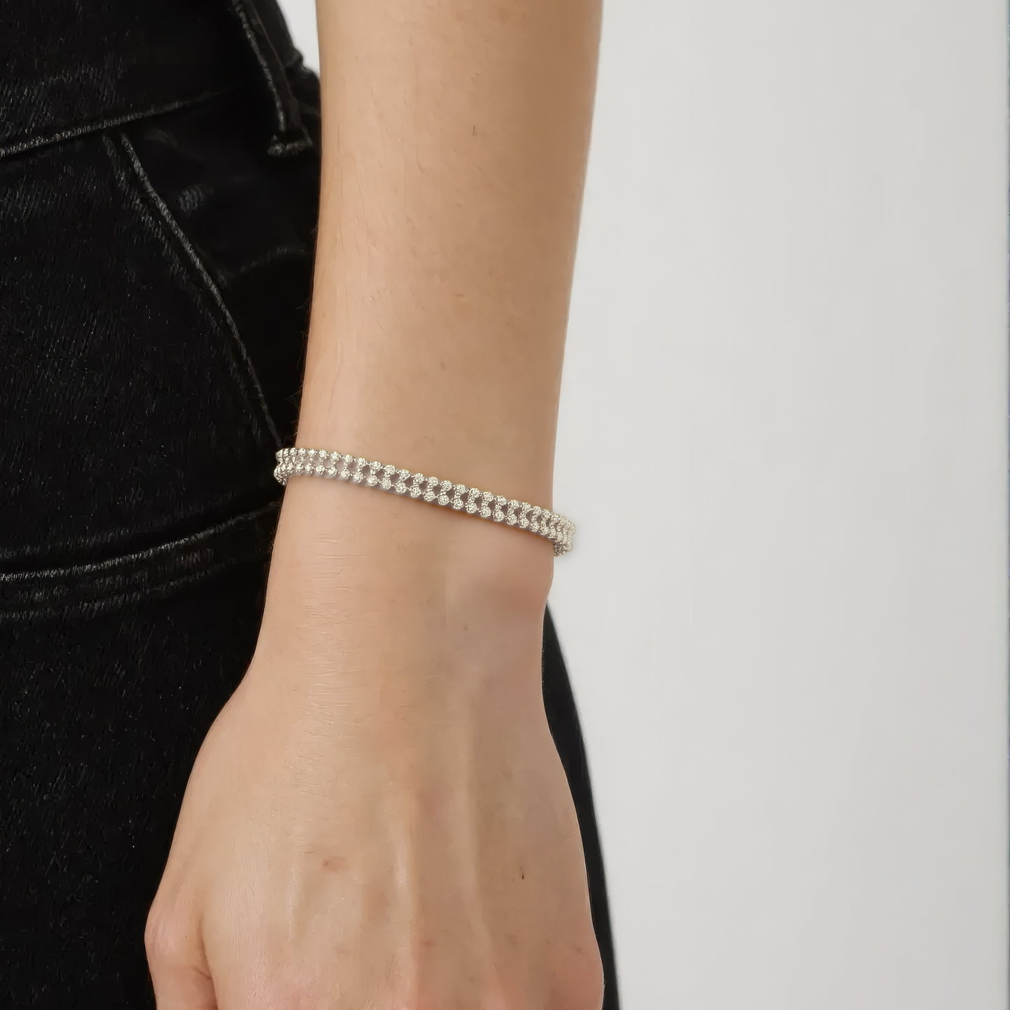 Doppeltes Kugel Armband - 925 Silber