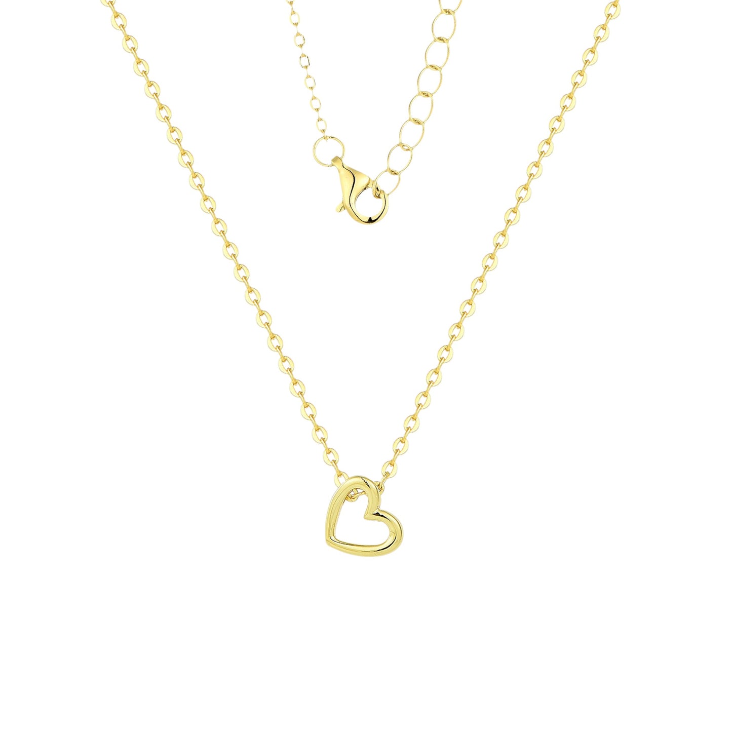 Hängendes Herz Halskette - 925 Silber