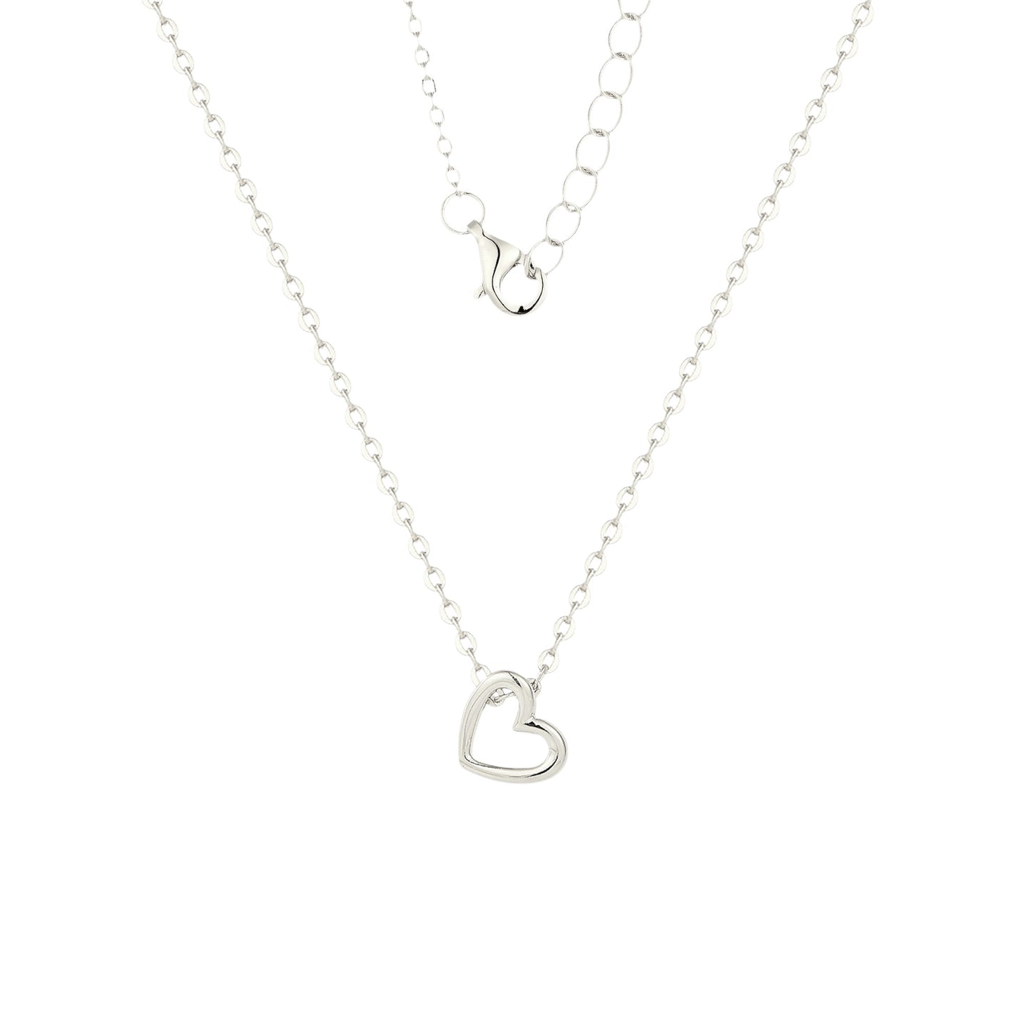 Hängendes Herz Halskette - 925 Silber