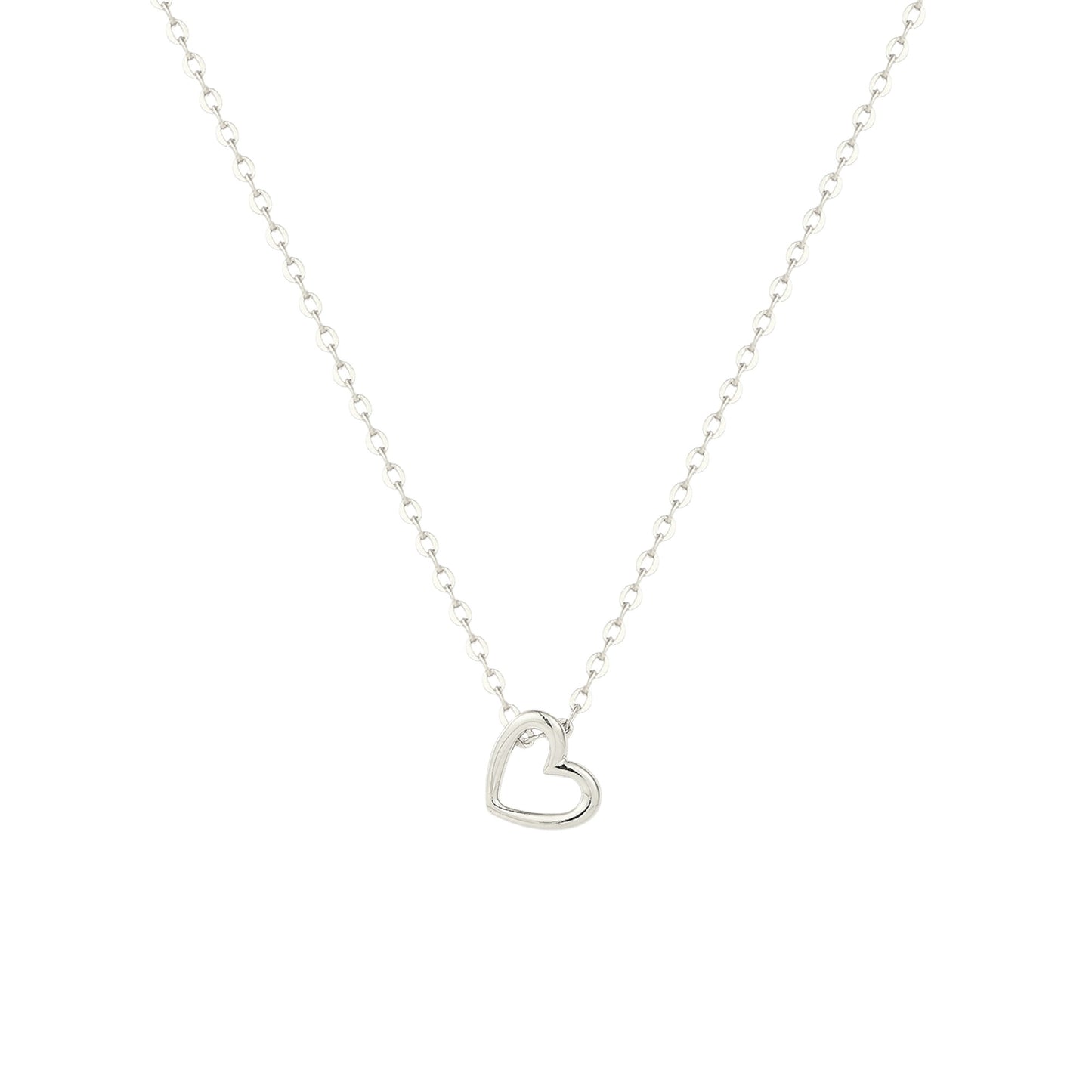 Hängendes Herz Halskette - 925 Silber