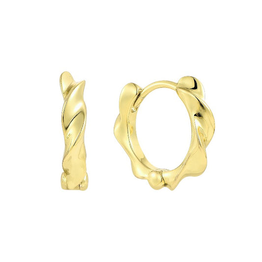 Dainty crystal hoop earrings • Zirconia crystals