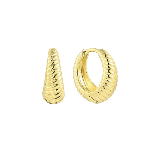 Dainty crystal hoop earrings • Zirconia crystals