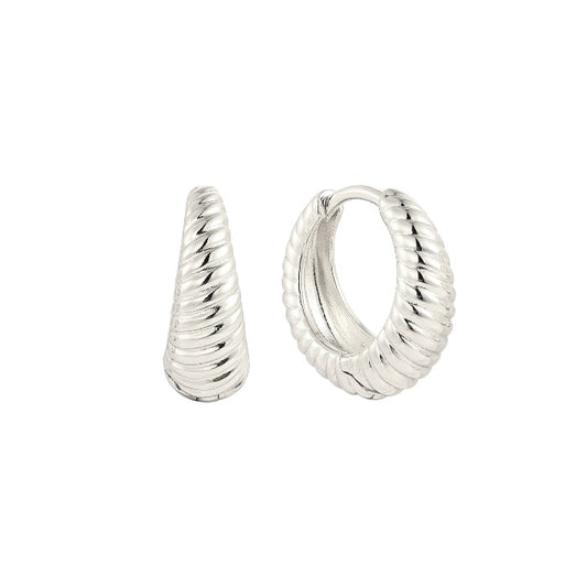 Dainty crystal hoop earrings • Zirconia crystals