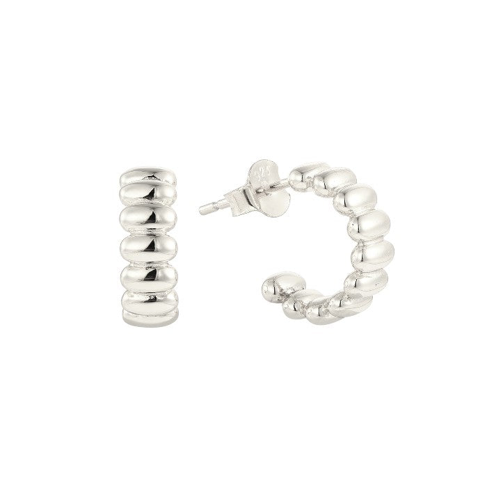 Dainty crystal hoop earrings • Zirconia crystals