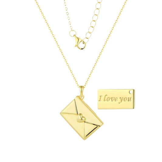 Brief mit persönlichem Text Halskette - 925 Silber