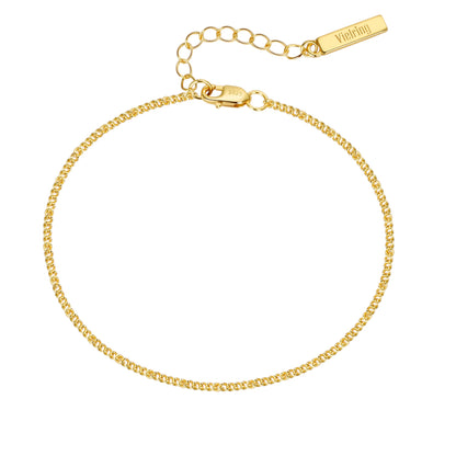 Panzerketten Armband verstellbar 1,5mm - 925 Silber