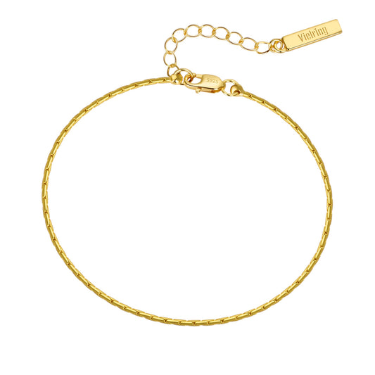 Draht Armband verstellbar 1,3mm - 925 Silber