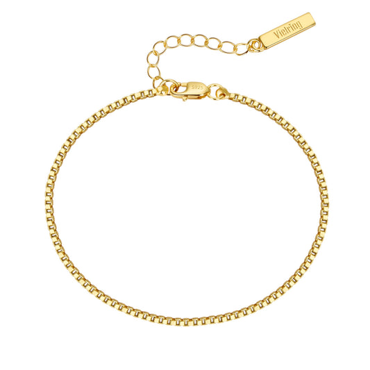 Boxketten Armband verstellbar 1,5mm - 925 Silber