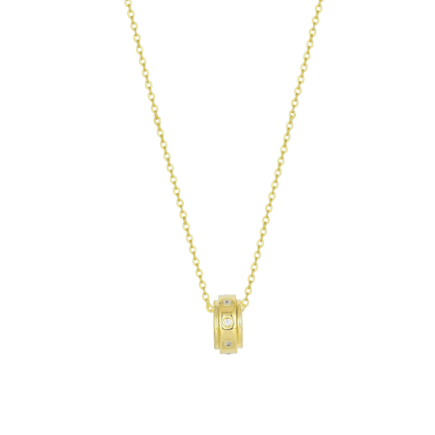 Vielring - Funkelnde Anti-Stress-Halskette – 925 Silber - Gold
