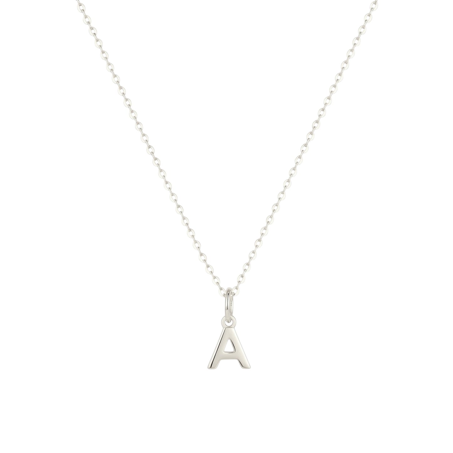 Buchstaben Anhänger Halskette - 925 Silber