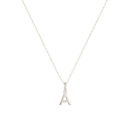 Buchstaben Anhänger Halskette - 925 Silber