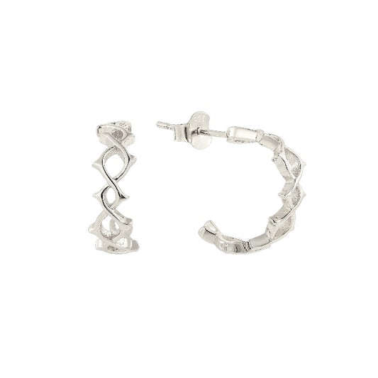 Dainty crystal hoop earrings • Zirconia crystals
