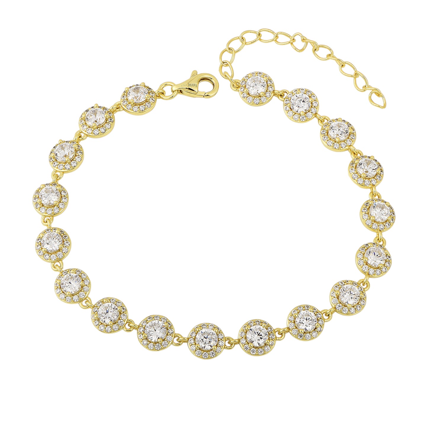 Rundes Zirkonia Armband - 925 Silber