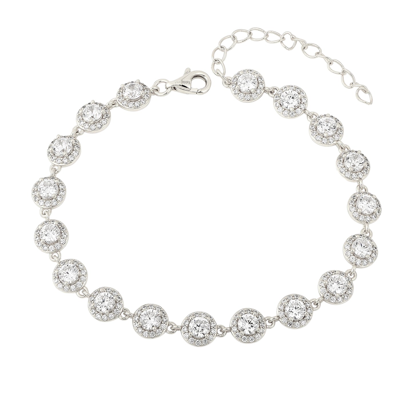 Rundes Zirkonia Armband - 925 Silber