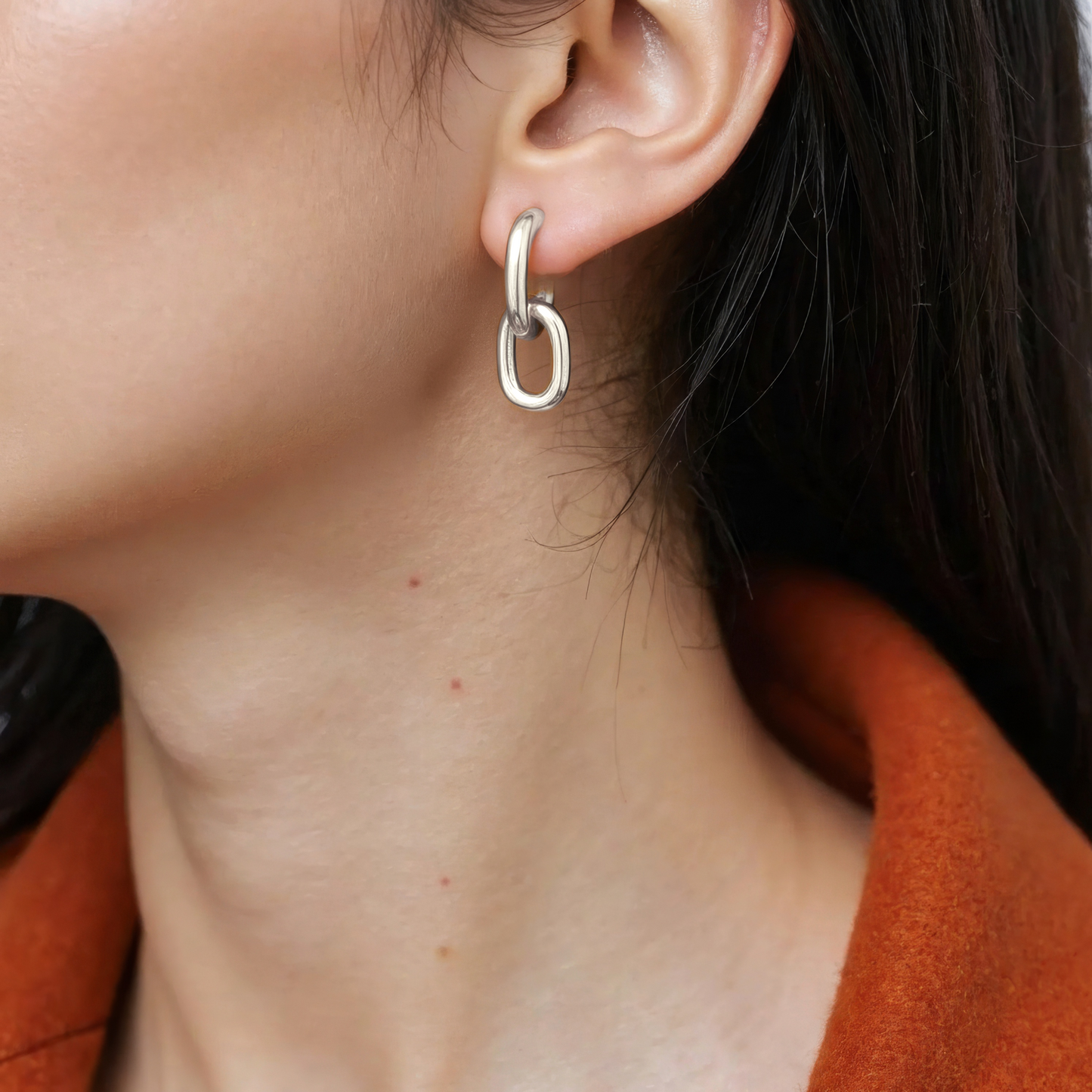 Dainty crystal hoop earrings • Zirconia crystals