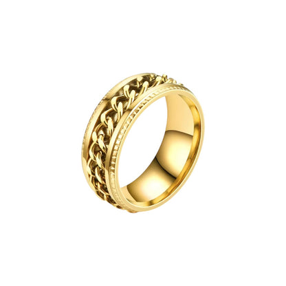 Ketten Anxiety- & Antistress-Ring - Edelstahl