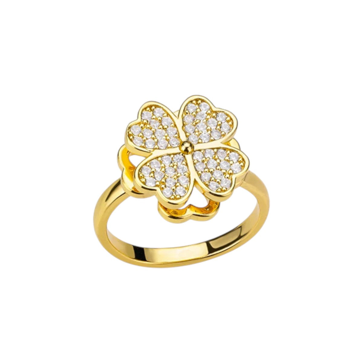 Kleeblatt Anxiety- & Antistress-Ring - Edelstahl