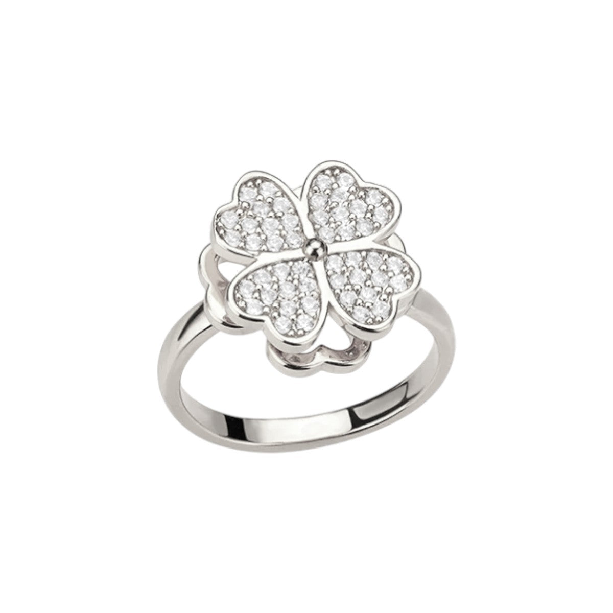 Kleeblatt Anxiety- & Antistress-Ring - Edelstahl