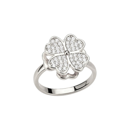 Kleeblatt Anxiety- & Antistress-Ring - Edelstahl