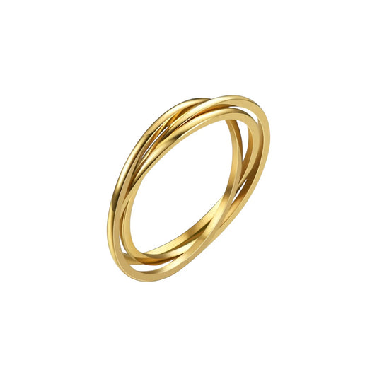 Ineinandergreifender Anxiety- & Antistress-Ring - Edelstahl