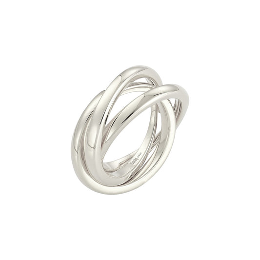 Breiter Ineinandergreifender Anti-Stress-Ring – 925 Silber
