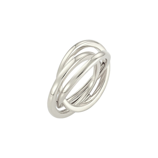 Breiter Ineinandergreifender 2 mm Anti-Stress-Ring – 925 Silber