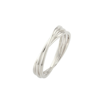 Vielring - Verschlungener Anti-Stress-Ring - Edelstahl / Silber / 49 | ø15.6