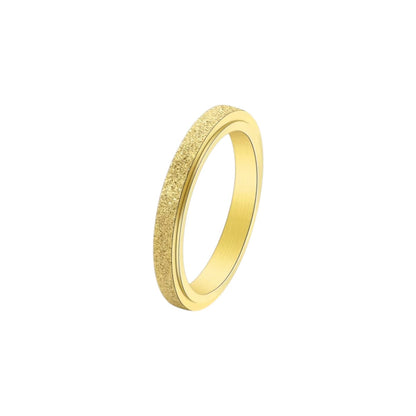 Dünner Mattierter Klassischer Anti-Stress-Ring – Edelstahl