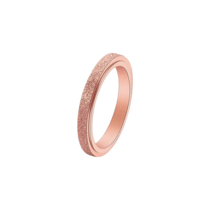 Dünner Mattierter Klassischer Anti-Stress-Ring – Edelstahl