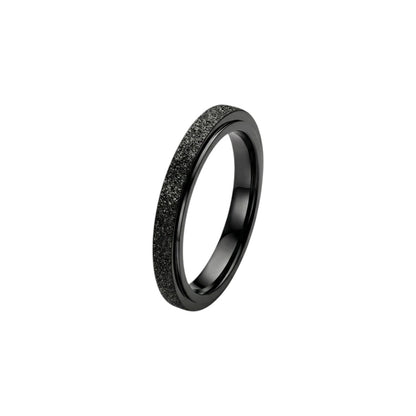 Dünner Mattierter Klassischer Anti-Stress-Ring – Edelstahl