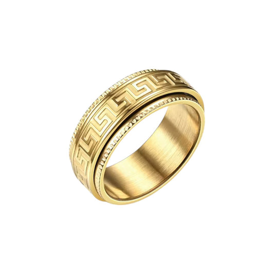 Greek Anti-Stress-Ring - Edelstahl